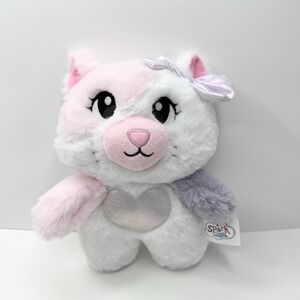 Spark Create Imagine Tie-Dye Pink White Purple Cat Plush Stuffed Animal 10"